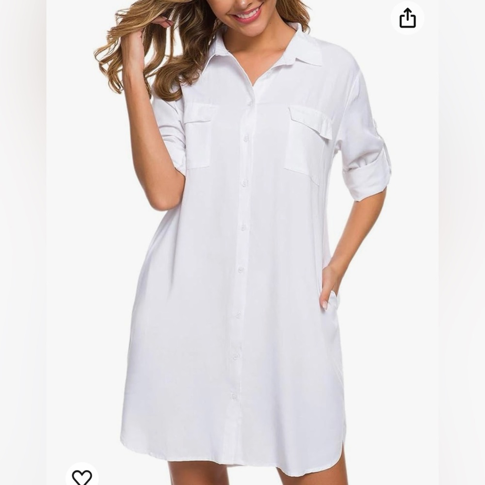 Lusmay Women’s long sleeve shirt dress